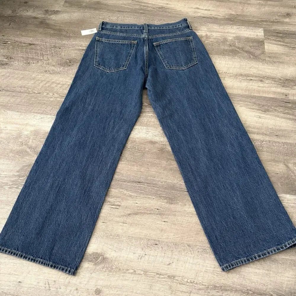 Old Navy 90s Baggy Jeans Mens 29x30 Dark Wash Denim Loose Fit Retro Y2K NEW